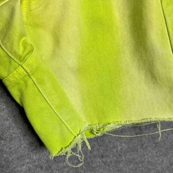 BDG Jean Shorts Womens 25 Carpenter High Rise Frayed Colorful Summer Festival - Picture 6 of 13